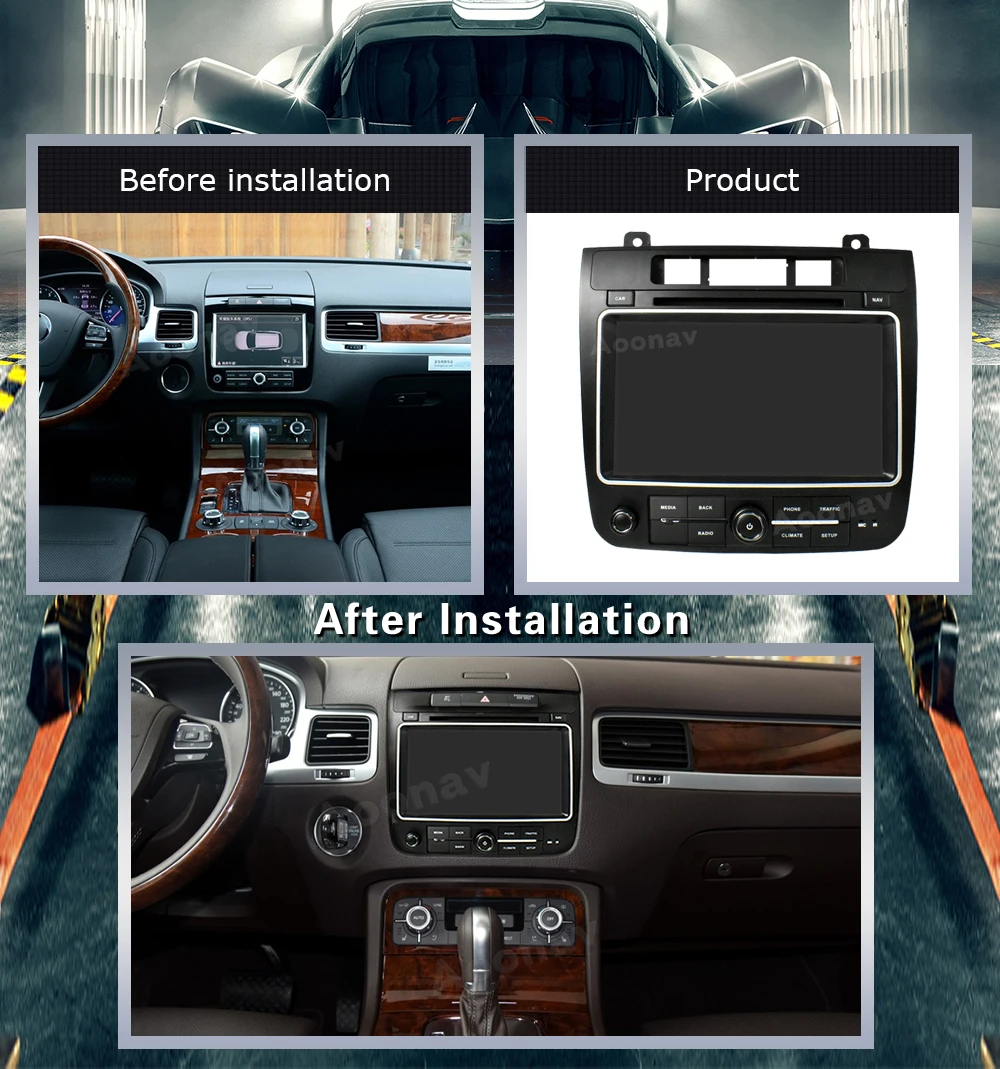 Автомагнитола 2 din на Android с GPS мультимедийный плеер для Volkswagen Toureg 2011-2015