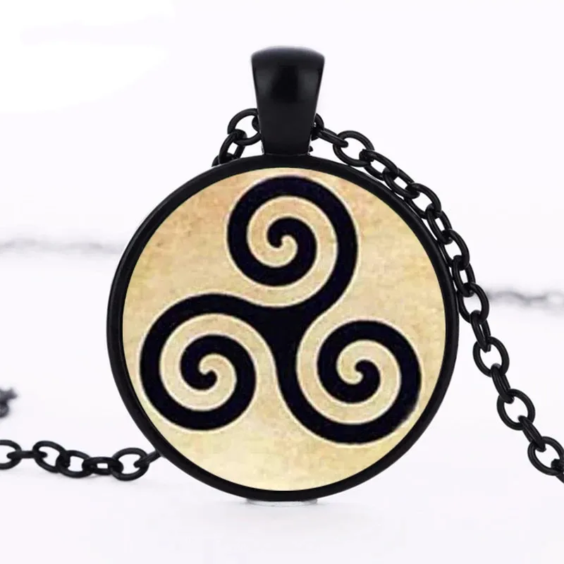 

Teen Wolf Triskele Triskelion Photo Glass Dome Cabochon Pendant Chain Necklace Fashion Jewelry Accessories for Women Men Gifts