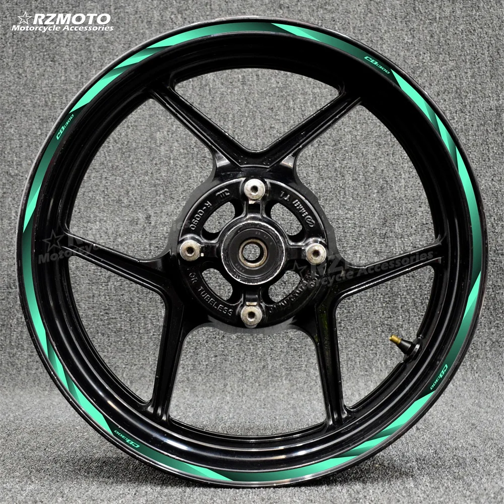 

17 дюймовая Передняя и задняя наклейка на ступицу колеса мотоцикла, Водонепроницаемые Светоотражающие наклейки на обод для HONDA HRC CB1300