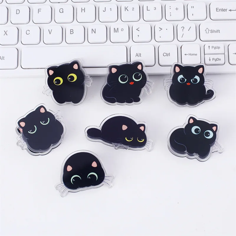 

7 шт. мультяшные черные кошачьи клипсы ZORNJONES