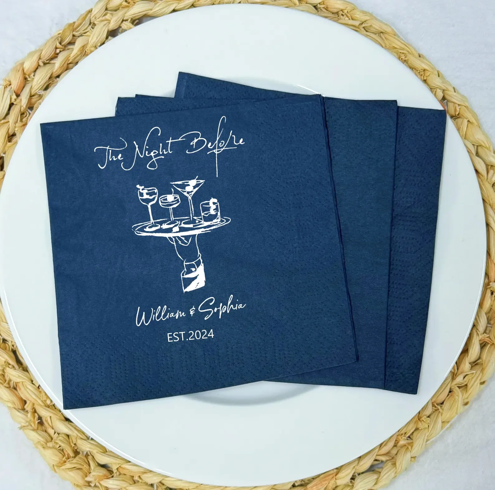 Свадебные салфетки на заказ персонализированные коктейльные для помолвки