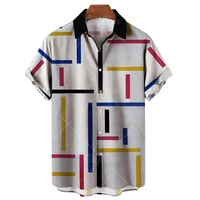 summer 2022 3d printed hawaiian shirts mens one button beach casual fashion shirts plus size 5xl