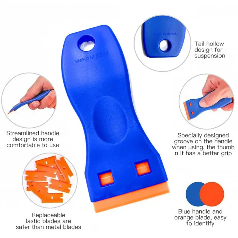 

Mini Auto Scraper Blade Tool Multi-purpose To Remove Bubbles Cleaning Mobile Phone Scraper Razor Blade Scraper Set