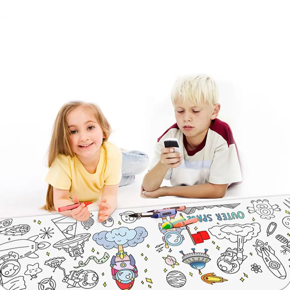 

Toddler Drawing Paper 1 Roll Novel Tailorable Decorative Drawing Roll Paper Sticky DIY Painting Paper