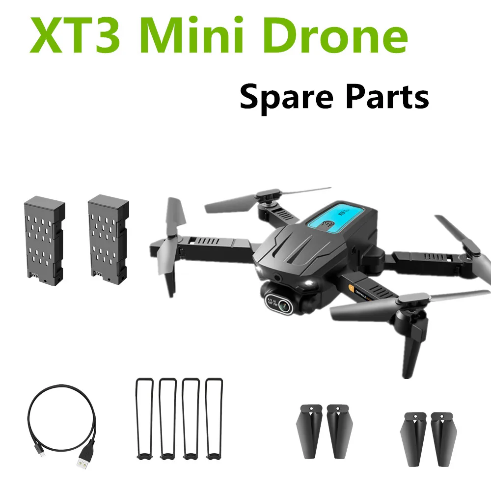 

Original XT3 Mini Drone Battery 3.7V 600mAh For XT3 Drone Parts Propeller Maple Leaf /USB Cable Use