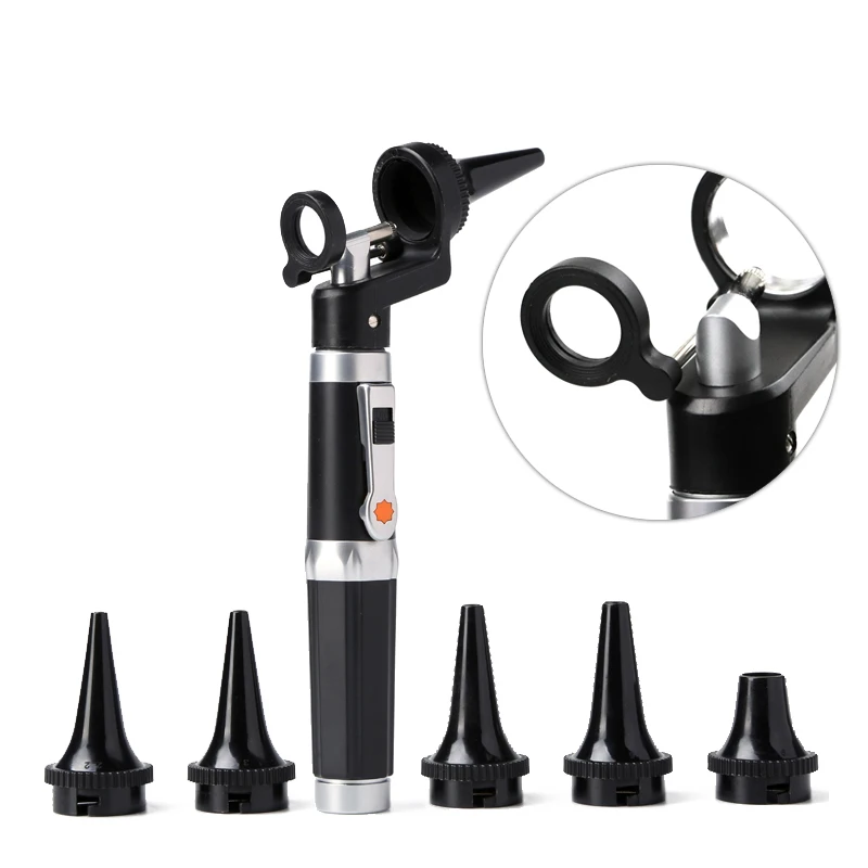 LED Medical Ear Pick Care Endoscope Earwax Remover Tool Nose Operational Direct Otoscope Cleaner Light Kit with Rotatable Lens