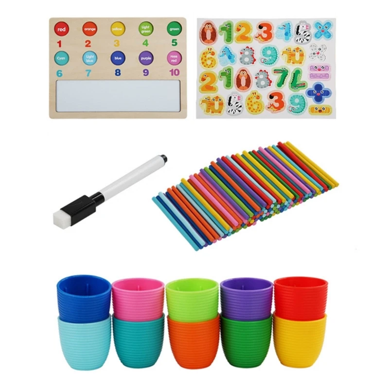 

Color Number Recognize Montessori Toy Learning Educational Toy for Kids Child
