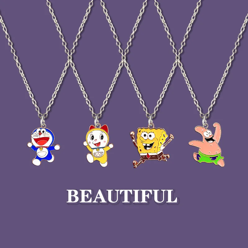 

Tinker Bell necklace Happy Doraemon series pendant lovers cute creative cartoon chain gift for girlfriends