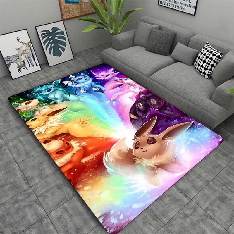 Напольный коврик с изображением покемона дверной нескользящий для ванной