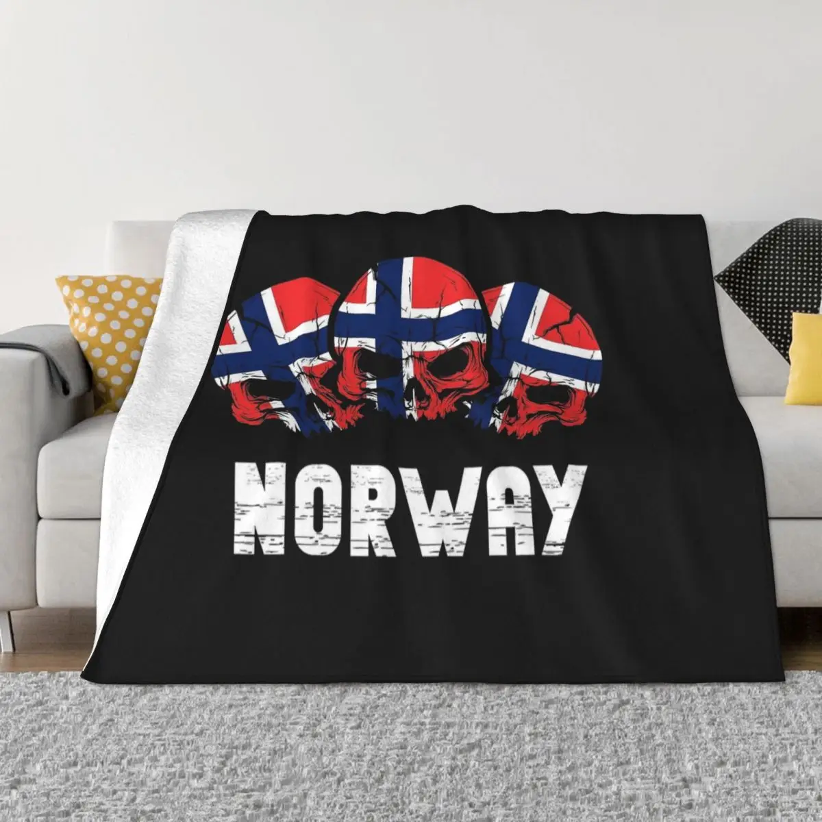 

Фланелевое Одеяло с текстом, дышащий теплый плед с норвежским флагом, покрывало для кровати, путешествий, весна-осень