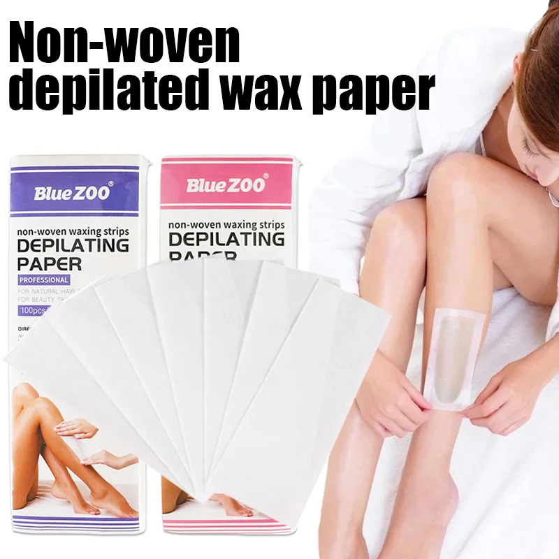 

100PCS Nonwoven Body Cloth Hair Remove Depilatory Wax Strip Hair Removal Epilator Paper Wax Paper Body Beauty Tool Leg Arm New