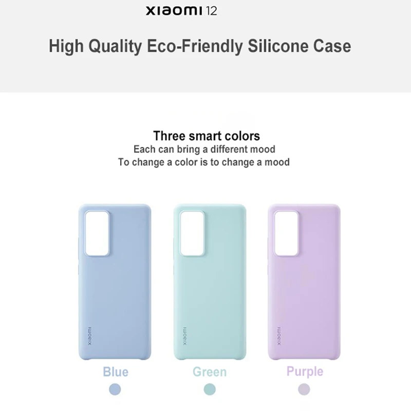 Original Mi 12 Phone Case Environmentally Friendly Silicone Case Skin-Friendly Soft PU Back Cover for Mi 12 12S 12X