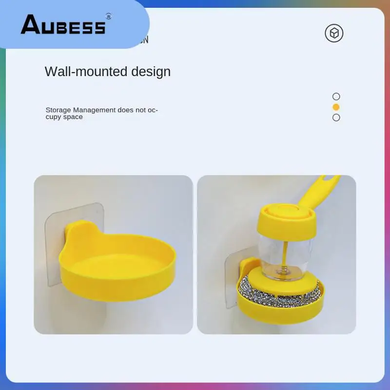 

Yellow/blue/gray Liquid Adding Brush Automatically Dishwashing Brush Decontamination Multi-functional Pot Brush Pet Dish Brush