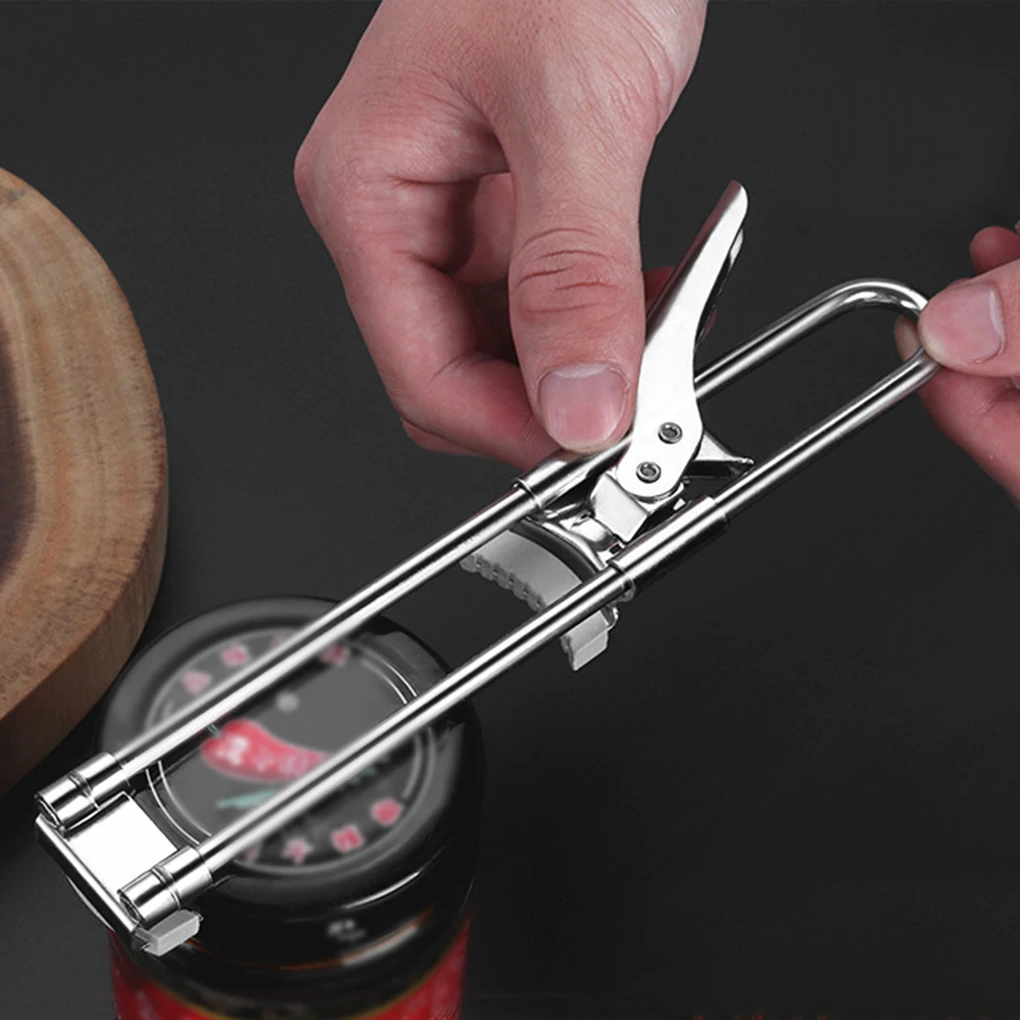 

Adjustable Multi-Function Bottle Cap Opener Stainless Steel Lids Off Jar Opener Labor-Saving Screw Can Opener For Kitchen Tools