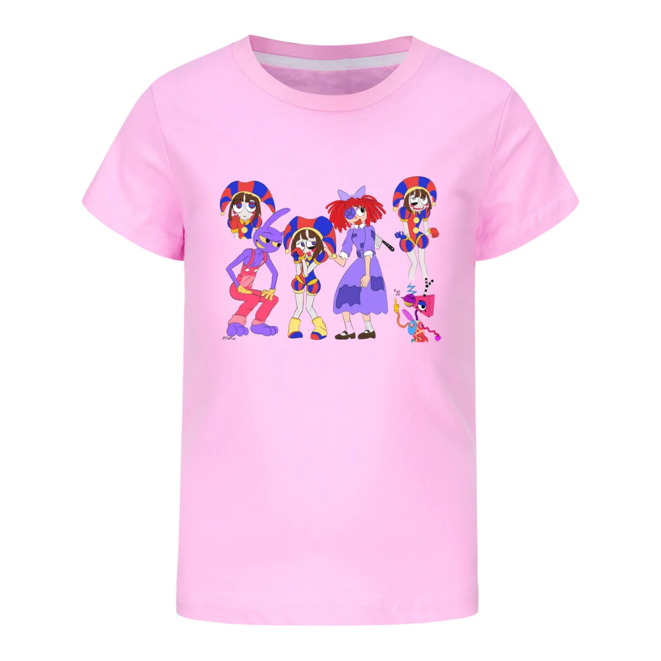 Детская летняя одежда The Amazing Circo Digital Camisas 2024 топы с круглым вырезом и короткими