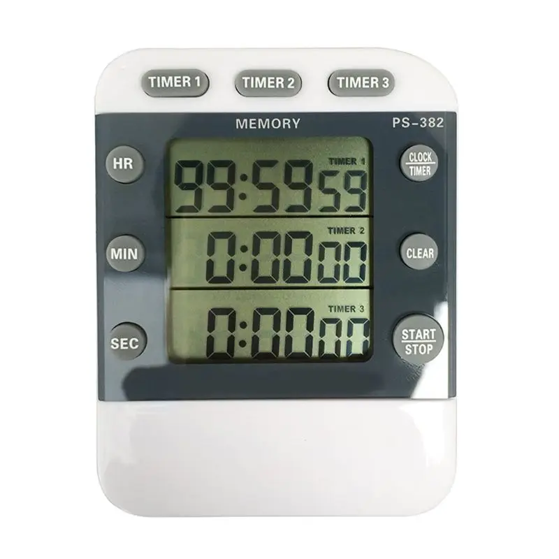 

Kitchen Countdown Sports Timer 99 Hours 12/24 hour clock Memory Reminder 3 Channel Count down Timer 3 Groups Timer Drop Shipping