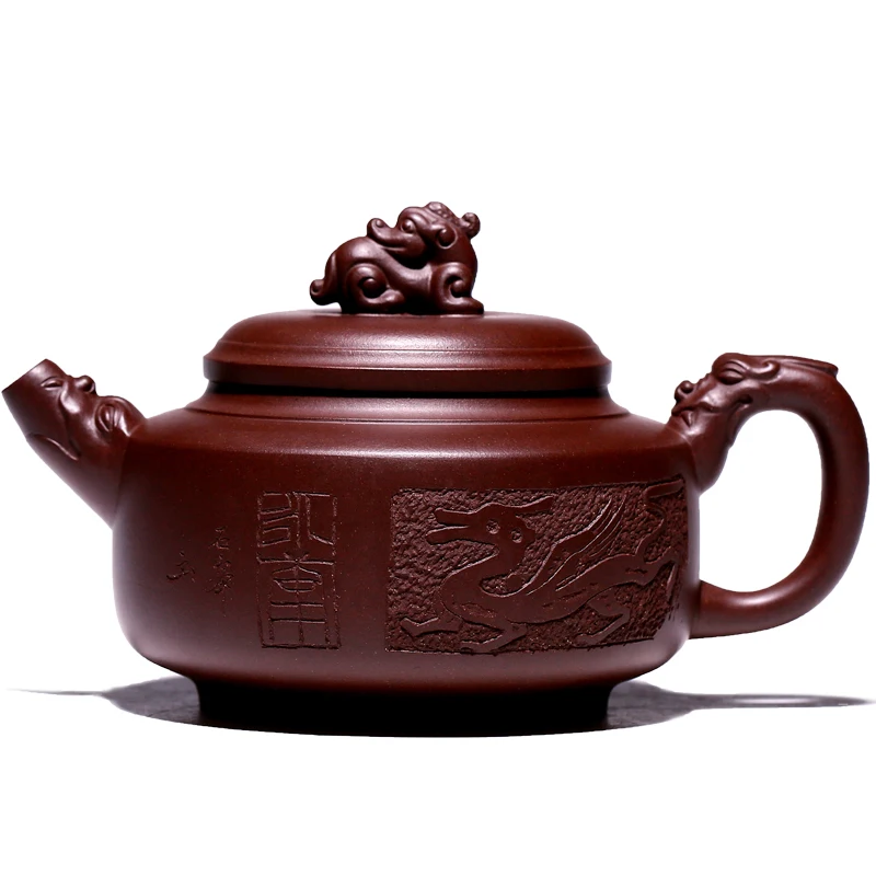 Купи Yixing Purple Clay Teapot Household Large Capacity Pure Handmade Crude Ore Old Purple Clay Kung Fu Tea Set за 15,210 рублей в магазине AliExpress