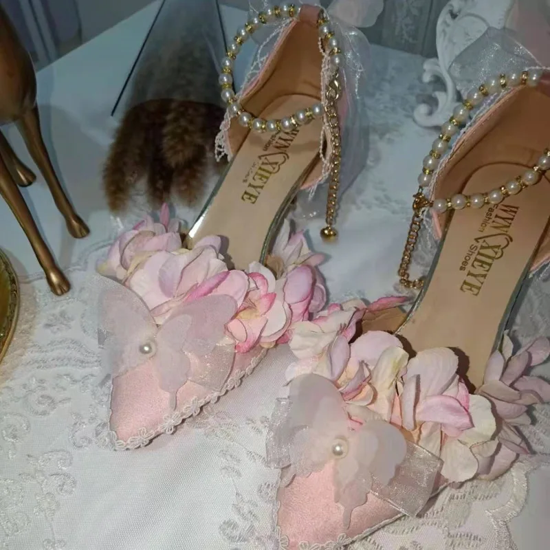 

Босоножки женские кружевные с цветочным принтом, на каблуке