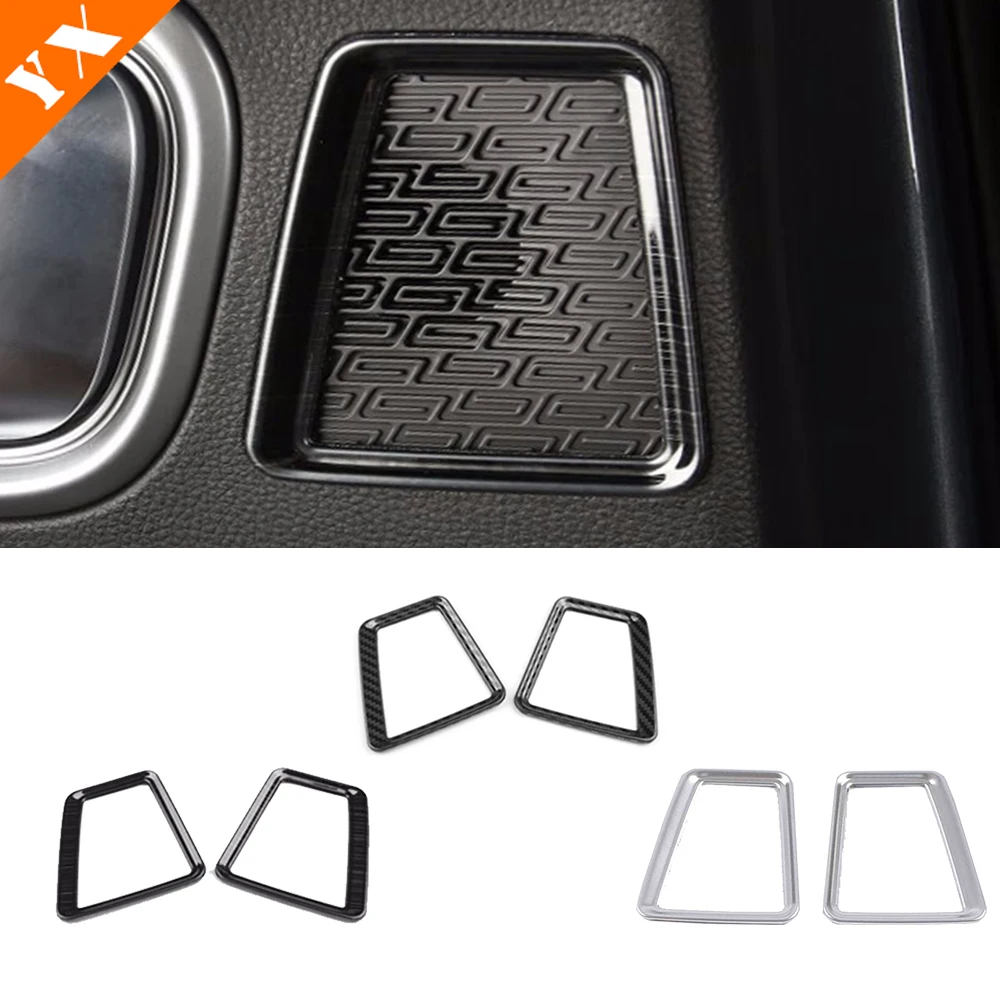 

For Geely Accessories Okavango Urban Plus 2020-2023 Stainless Carbon/black Rear Door Audio Cover Styling Trim Sticker Protector