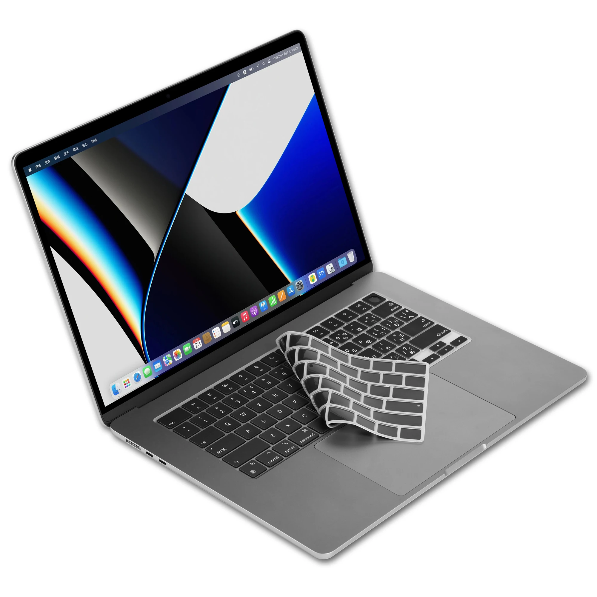 XSKN США японский силиконовый чехол для клавиатуры Macbook Pro 14 2/Macbook 16 дюймов с Touch ID M1 M2