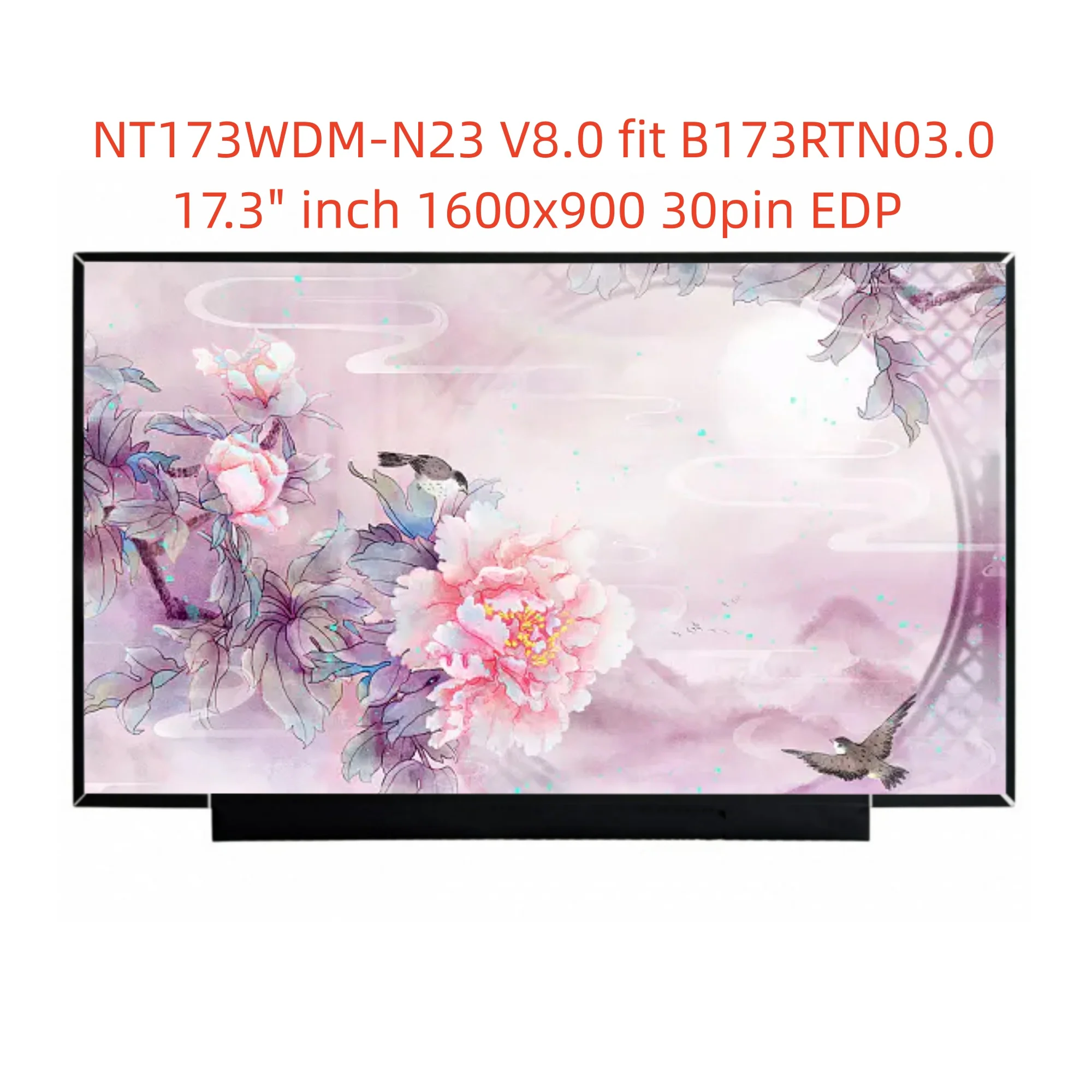 Фото NT173WDM-N23 V8.0 подходит для B173RTN03.0 для Lenovo ideapad 3-17ARE05 3-17IML05 81W2 81W5 81WC ЖК-экран 17,3 дюйма 1600x900 30pin №1