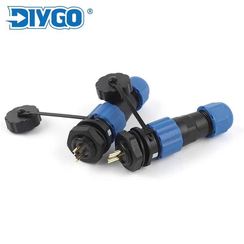 SP13 IP68 Waterproof Electrical Connector Male Female 1-9 Pin Back Nut Aviation Plug Socket For Outdoor Power Device DIY GO