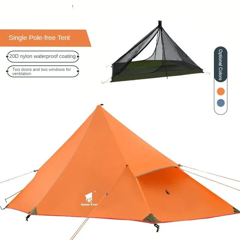Палатка туристическая портативная однослойная двухслойная с защитой от дождя 20D