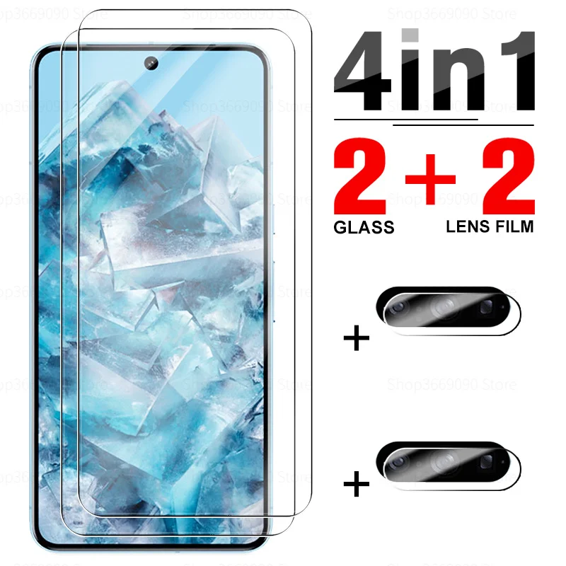 

4in1 Tempered Glass For Google Pixel 8 Pro Full Coverage HD Screen Protectors Googe Pixel 8Pro Pixel8 Pixel8Pro Camera Lens Film