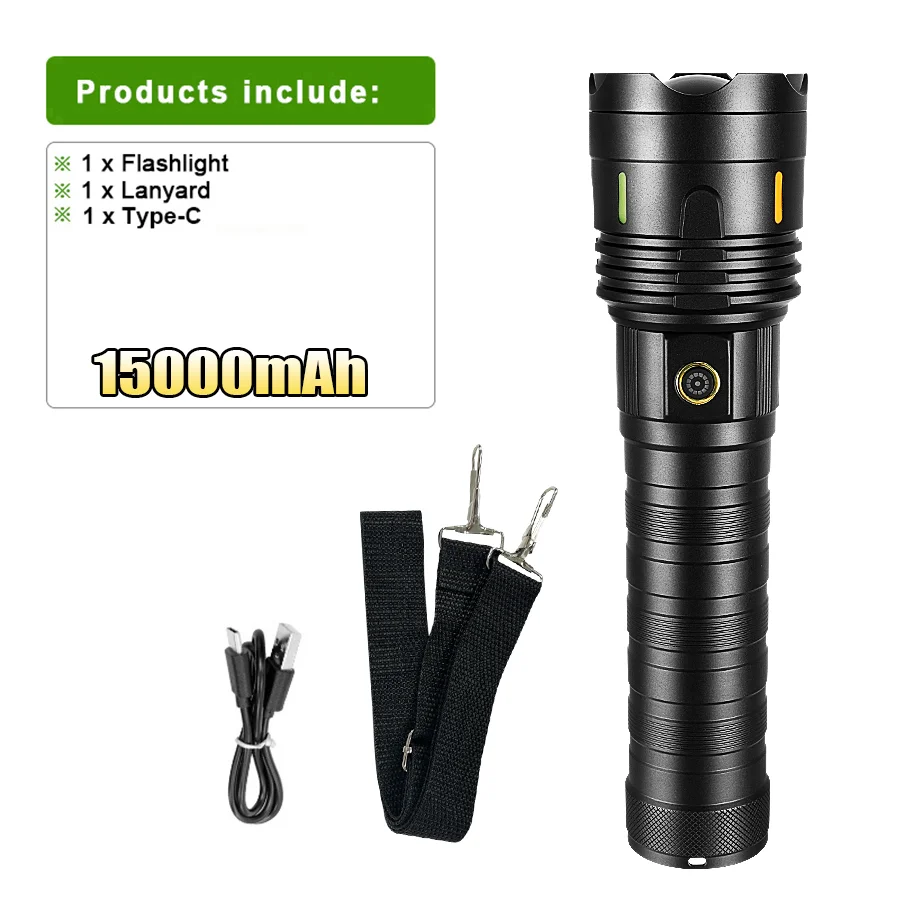 

Тактический фонарик LED 1500 Вт алюминиевый