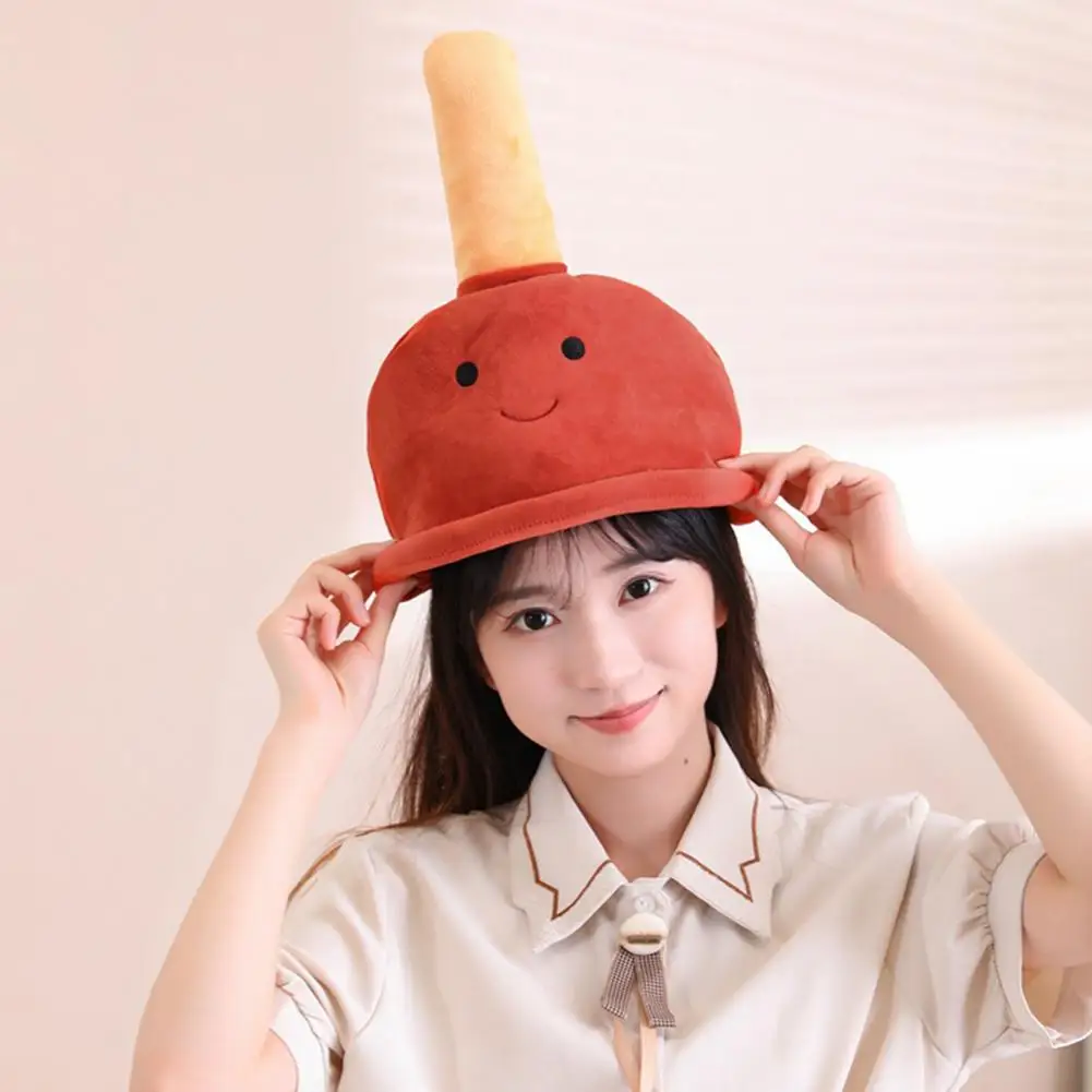 

Creative Toilet Sucker Tool Headgear Hat Simulation Three-dimensional Head Cover Cute Funny Cross-dressing Headwear Selfie Prop