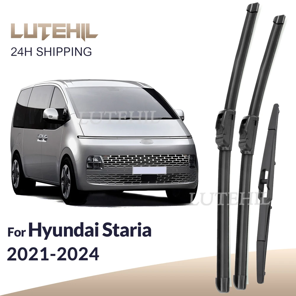 

Для Hyundai Staria US4 2021-2024 2022 2023 стеклоочиститель передние и задние щетки стеклоочистителя лобовое стекло щетки для окон 28 "+ 16" + 13"