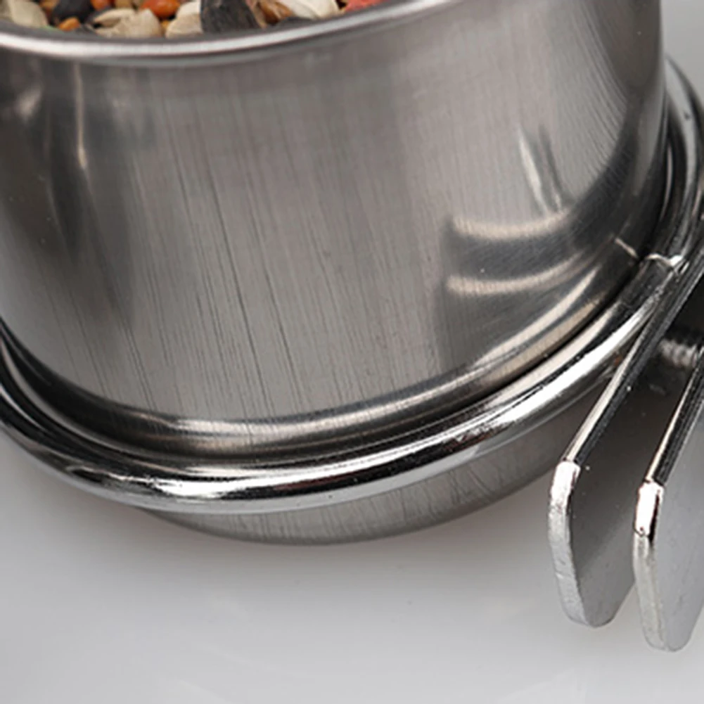 Подвесная клетка с птицами блюдо из нержавеющей стали контейнер для еды чаша