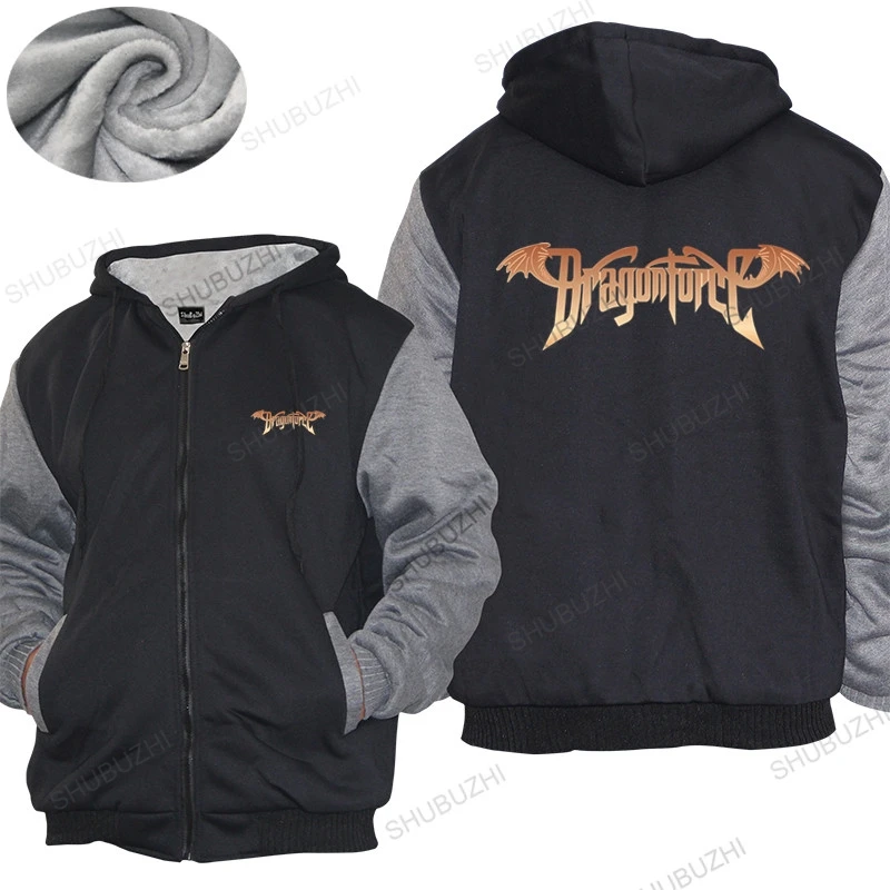 Фото Homme толстовки зимние мужские толстые толстовки Dragonforce Logo Мужская толстая толстовка шубужи Rock Мужская толстая толстовка ТОПЫ Прямая доставка №2
