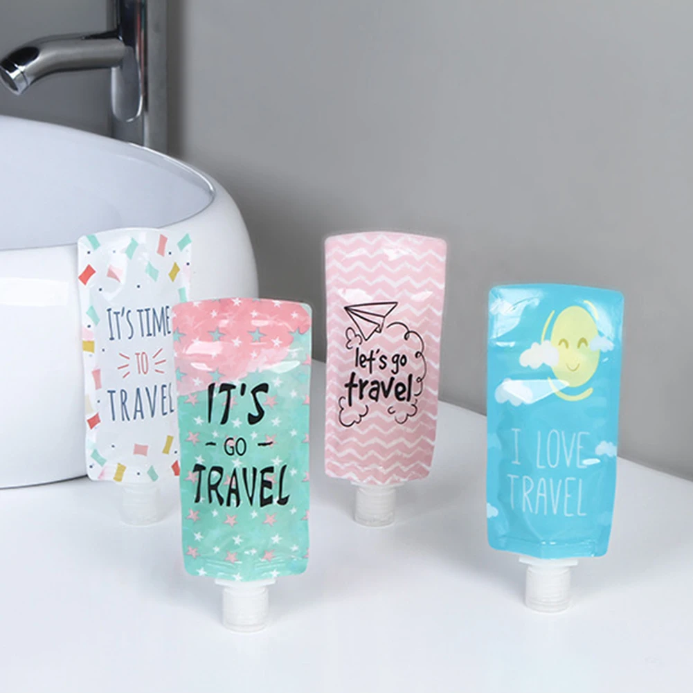 Portable Liquid Dispensing Bag Shampoo Storage Bags Candy Color Lotion Packing Bottles Squeeze Travel Makeup Container