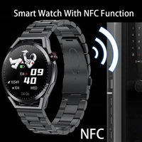lige new nfc smartwatch sedentary reminder alarm clock set message push and display answer phone men smart watch with charger
