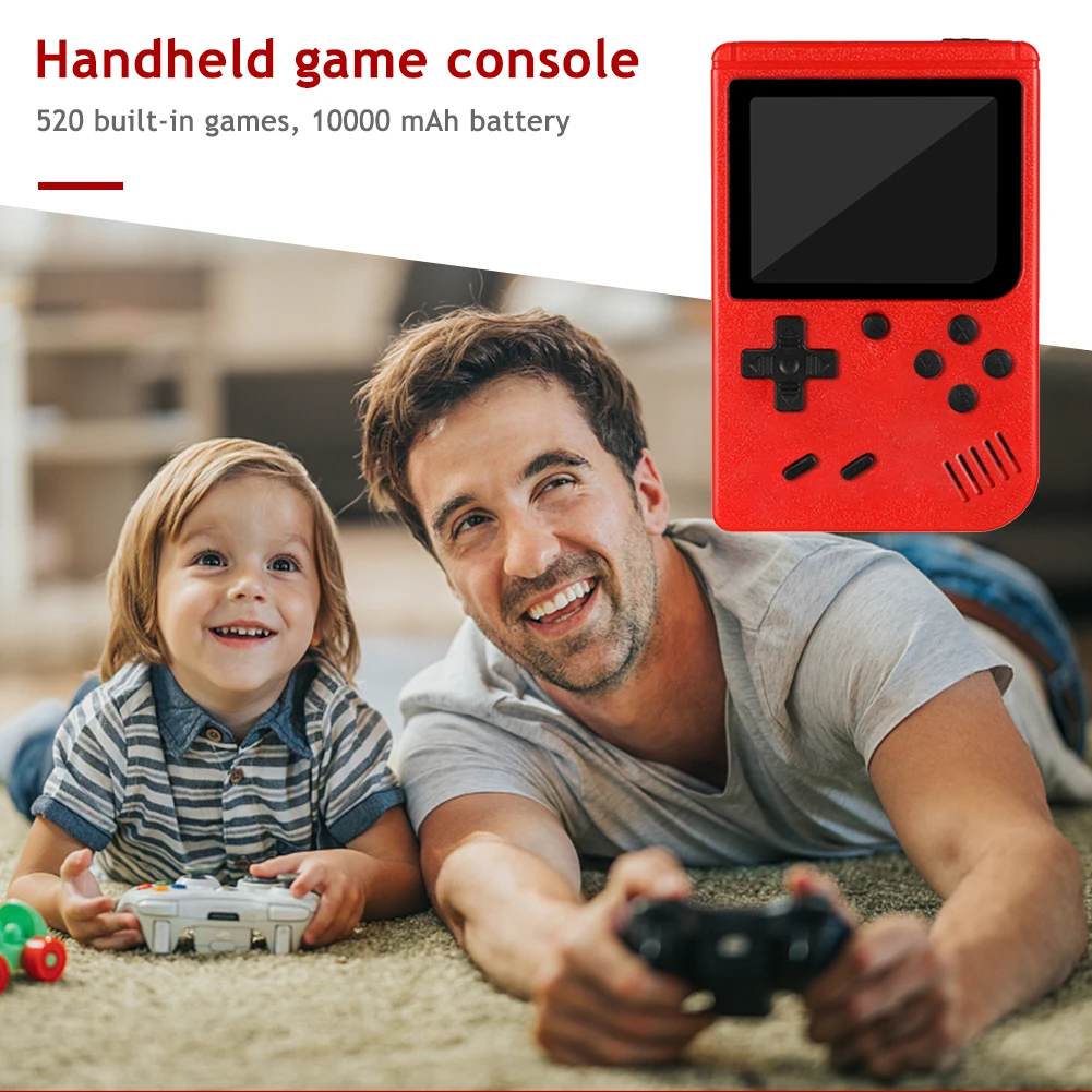 

Мини-консоль для видеоигр, Классическая ностальгическая видеоигра, карманный игровой Ретро плеер с геймпадом, 400 встроенных игр, игрушка