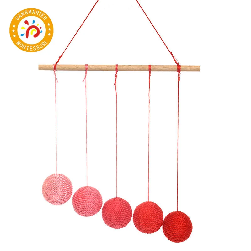 

Montessori Mobile DIY Visual Practice Charm Birth Baby Gradient Color Paste Ball Hanging Gobbi Dancer Munari Toys For Children