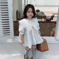kids dress for 2022 summer toddler kids dresses for girls clothes children casual vintage white costume 6years