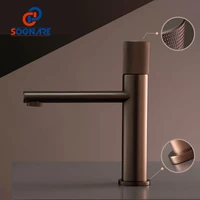 basin faucet all copper bathroom cabinet nordic brushed gold countertop basin washbasin cold and hot water faucet bathroom tap