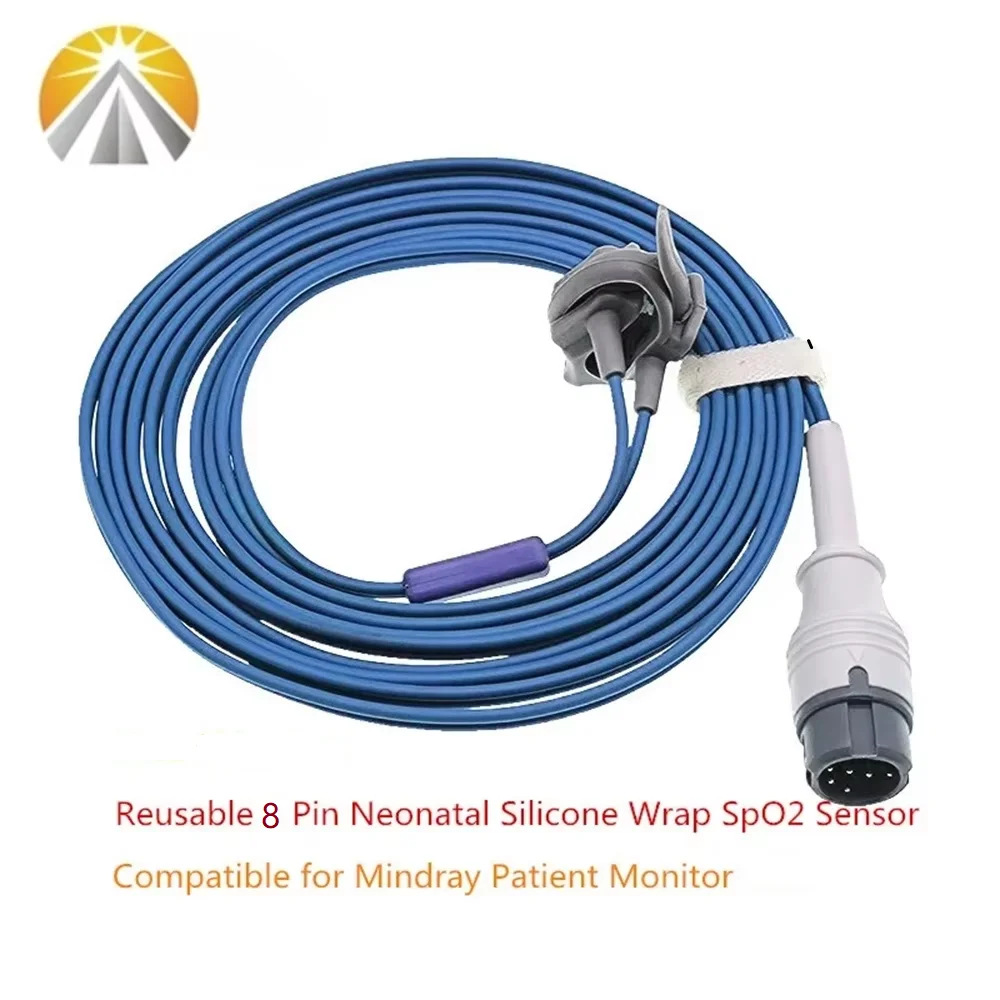 Фото Многоразовый 8-контактный датчик SpO2 для мониторов пациента Mindray Beneview T5, T6, T8, iPM-9800, iMEC-8, iMEC-10, OXI-MAX Tech №3