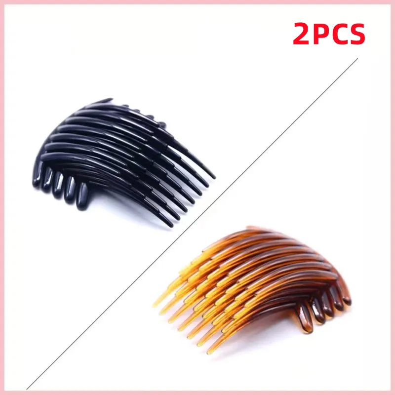 

2PCS French Twists Comb Hair Styling Clip Fluffy Stick Bun Plastic Maker Braid Tool Ponytail Holder Hair Combs Hair Accessories