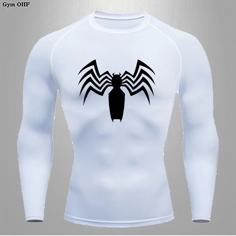 Мужская компрессионная футболка для бега плотная спортивная рубашка с длинным