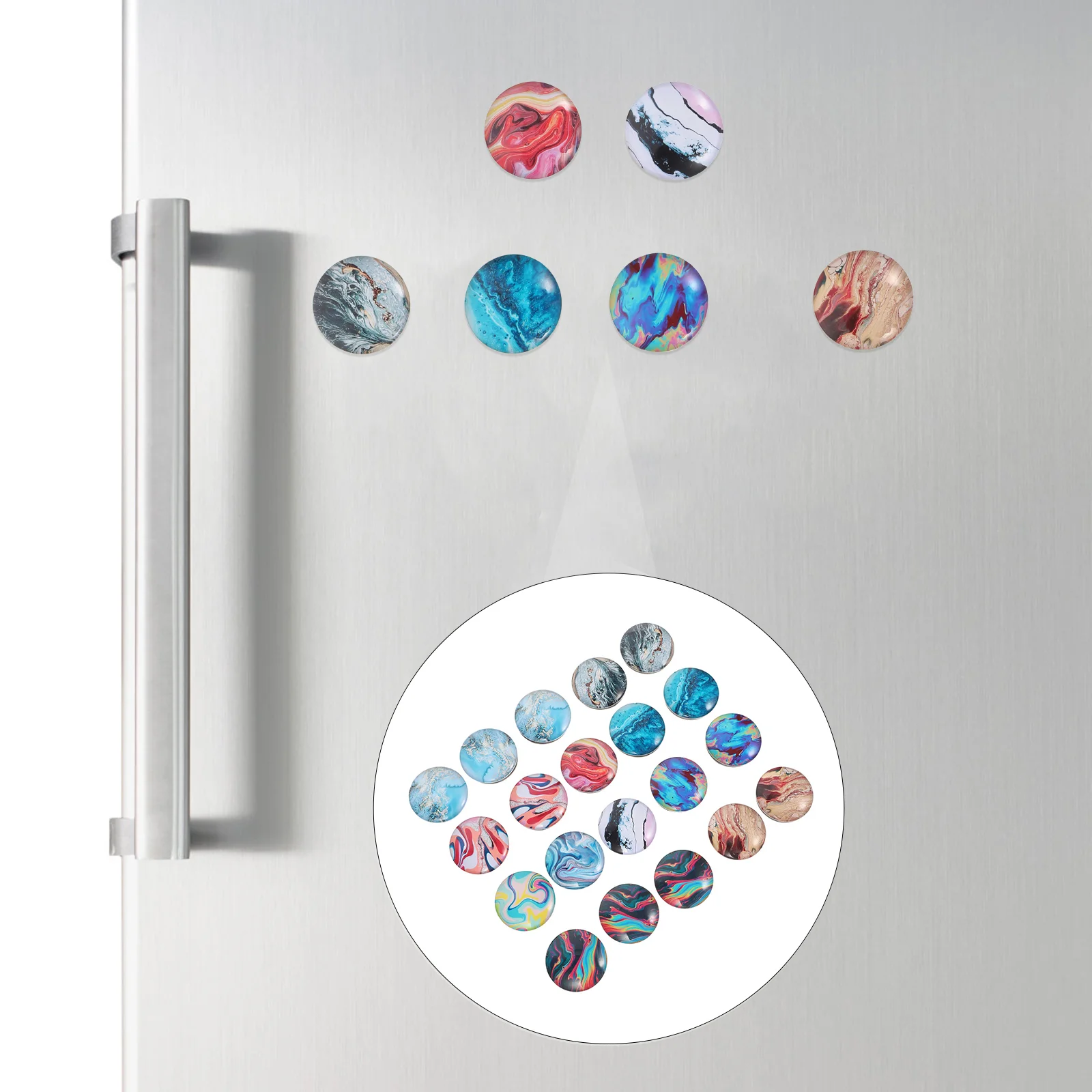 

Magnet Magnets Fridge Refrigerator Sticker Glass Whiteboard Office Blackboard Decal Magnetic Stickers Round Decorative Modern