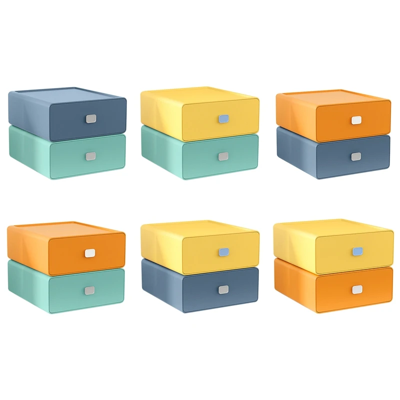 

Colorful Desktop Storage Box Stackable Drawer Organizer Table Office Shelves Cabinet Rack Kabinet Drawer Organizer