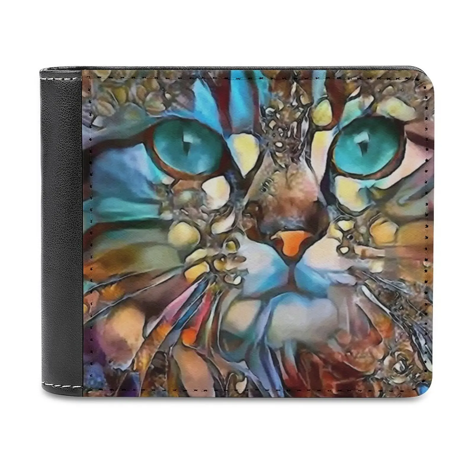 

Кошелек Andyna в классическом стиле для мужчин, бумажник с рисунком кота-чата, книга с узорами Роше, модный кошелек