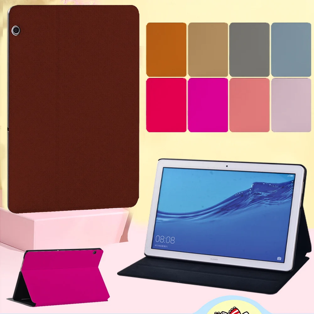 

Tablet Case for Huawei MediaPad M5 Lite 10.1"/M5 Lite 8/M5 10.8"/T5 10 10.1/T3 10 9.6"/T3 8.0 Color Leather Stand Cover Shell