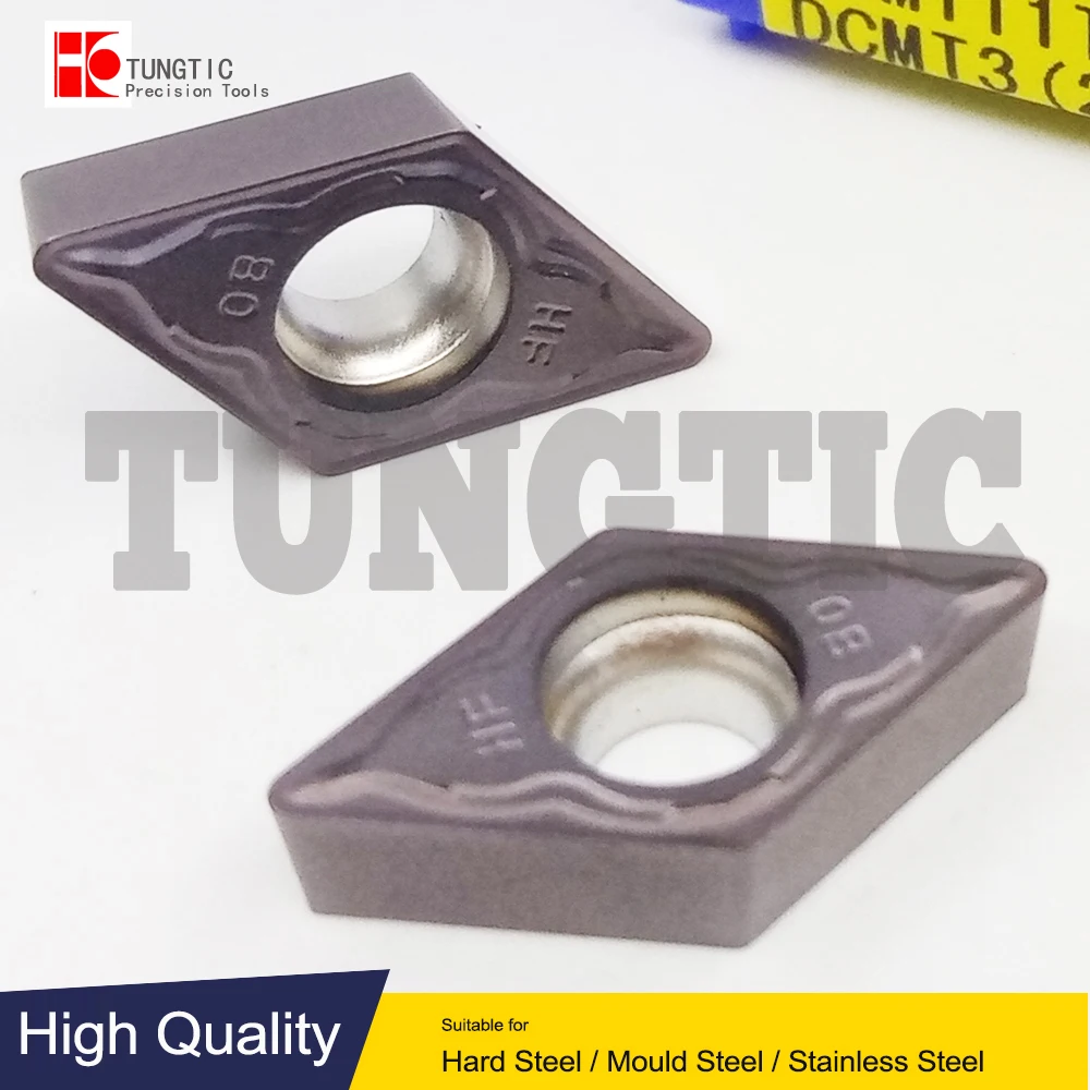 

TUNGTIC DCMT11T308-AHF Turning Inserts Carbide Cutter For CNC DCMT 11T308-AHF