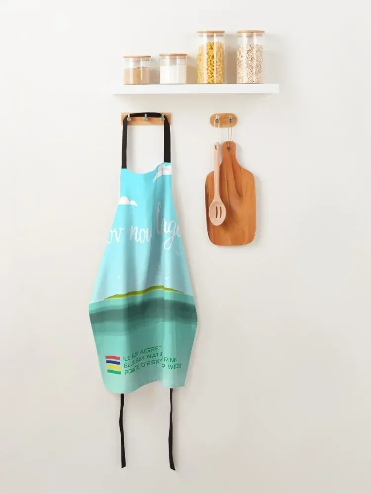 Фартук Sov nou lagon Mauritius Кухня для женщин с персональным логотипом Кухонные вещи дома