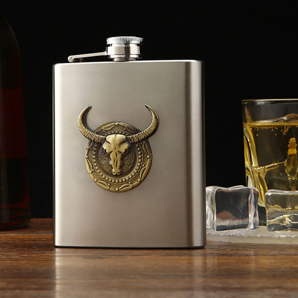 

Flask Bottle Insulated Camping Stainless Steel Pocket Whiskey Men Small Man