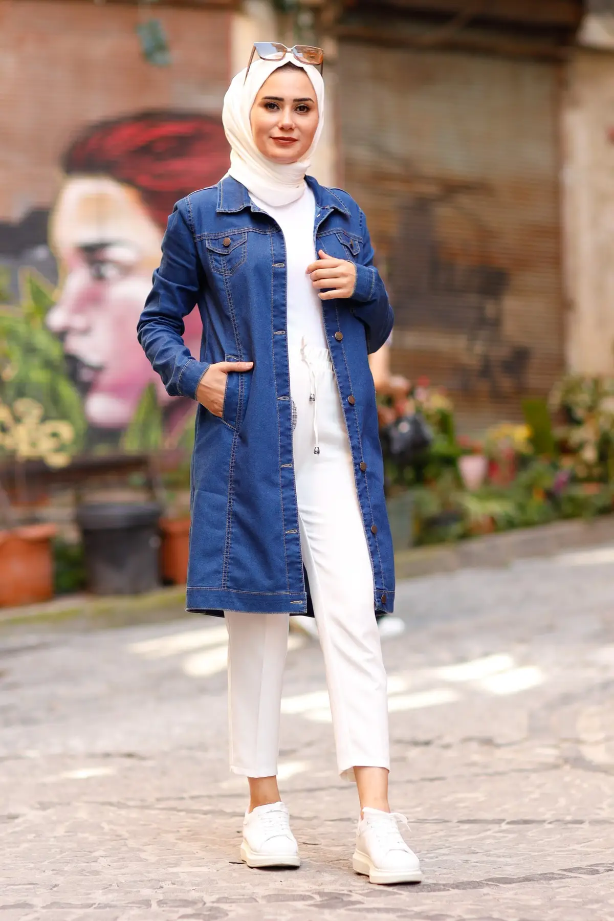 

Women's Fashion Denim Jacket Coat Jeans Jacket Is Navy